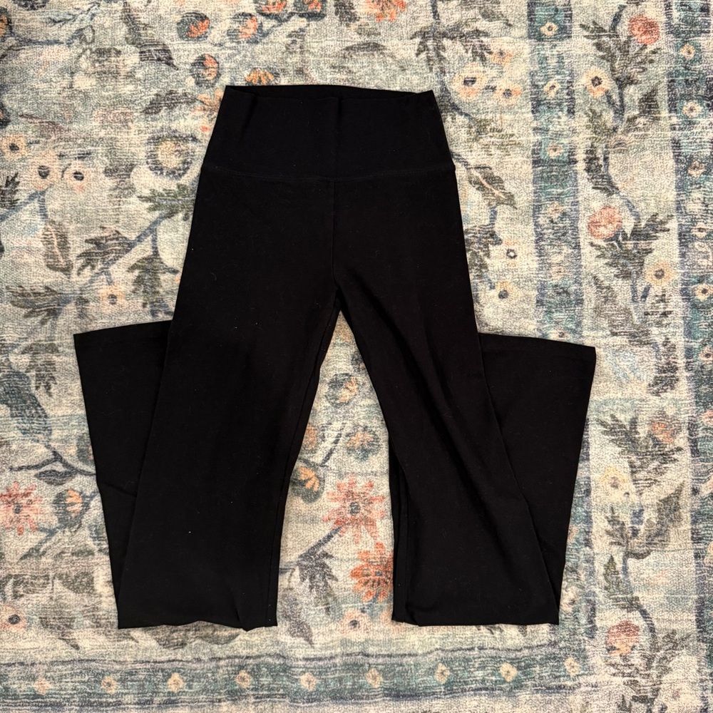 Aerie Black High-Waisted Flare Leggings